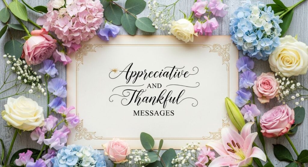 Appreciative and Thankful Messages