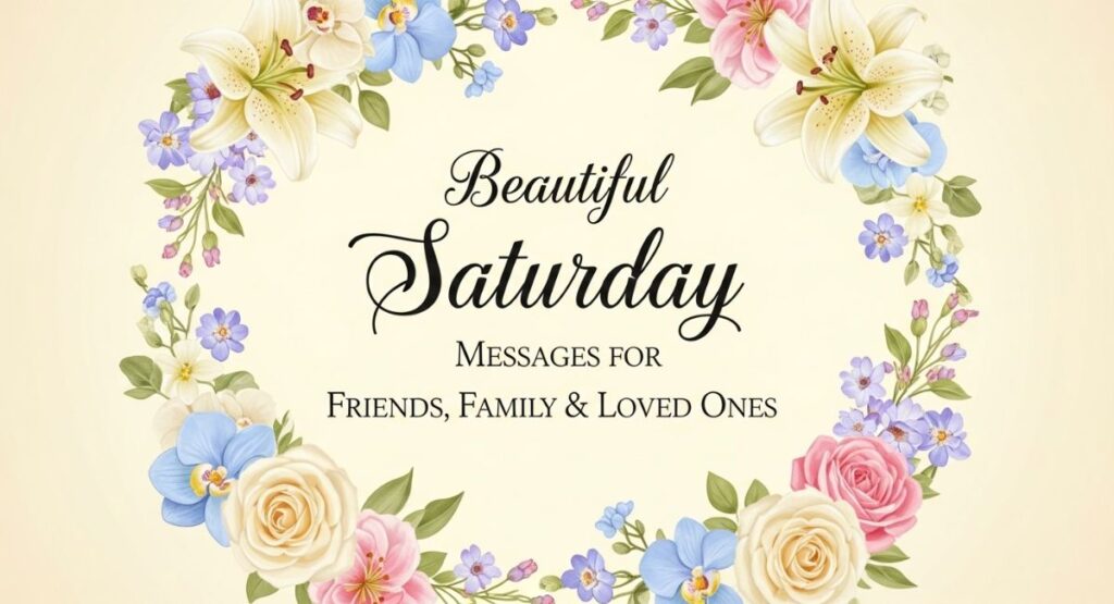 Beautiful Saturday Messages for Friends, Family & Loved Ones