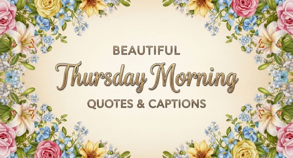 Beautiful Thursday Morning Quotes & Captions