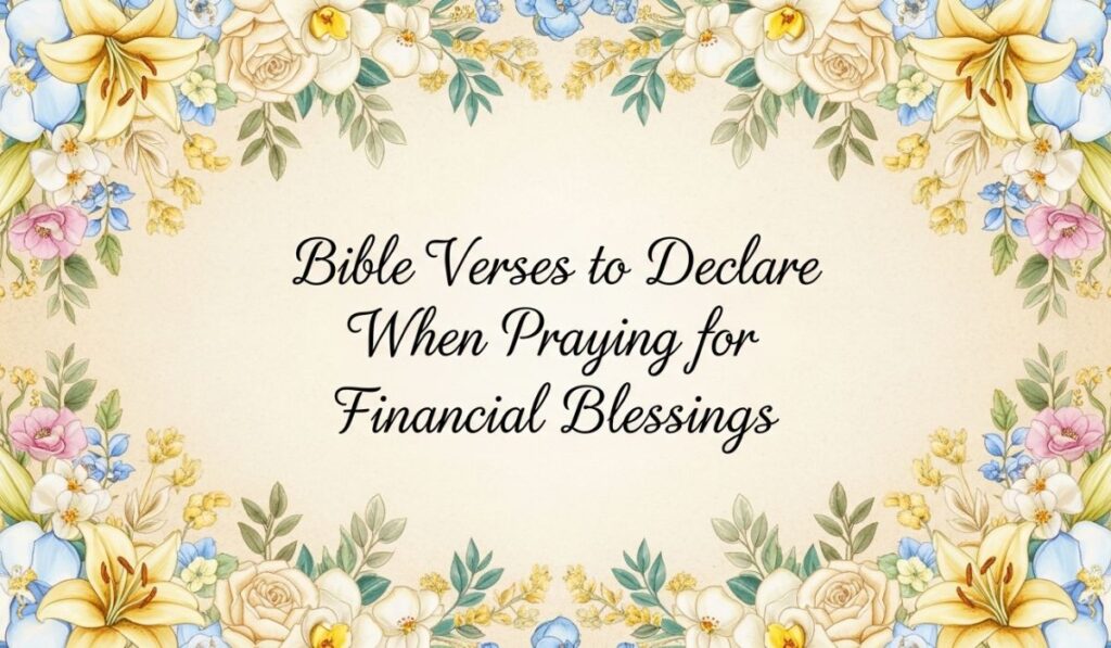 Bible Verses to Declare When Praying for Financial Blessings