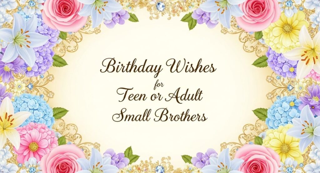 Birthday Wishes for Teen or Adult Small Brothers