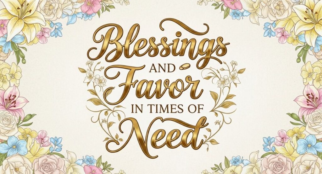 Blessings and Favor in Times of Need