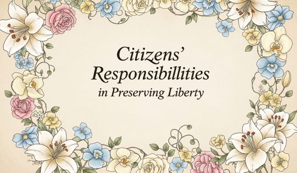 Citizens’ Responsibilities in Preserving Liberty