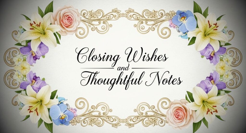 Closing Wishes and Thoughtful Notes