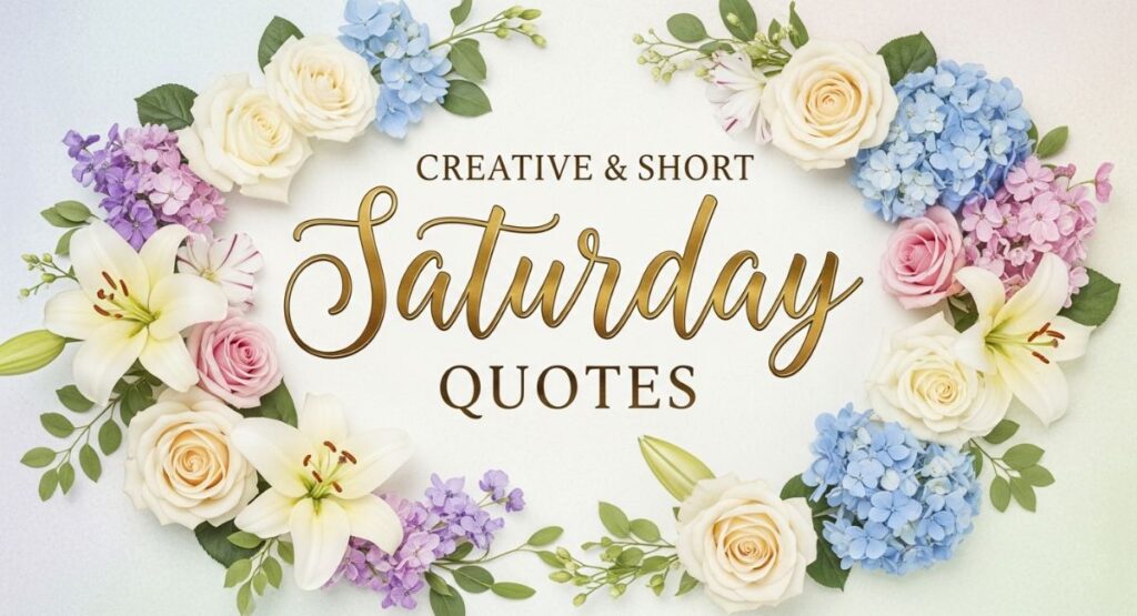 Creative and Short Saturday Quotes