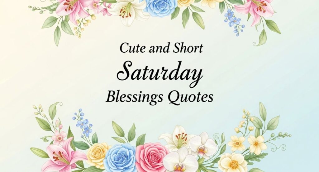 Cute and Short Saturday Blessings Quotes