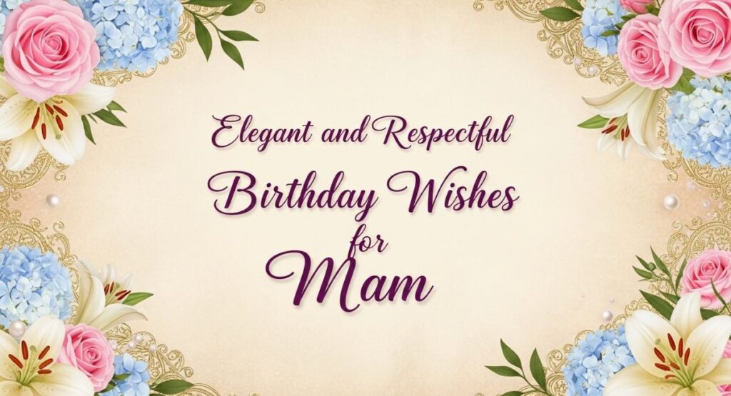 Elegant and Respectful Birthday Wishes for Mam