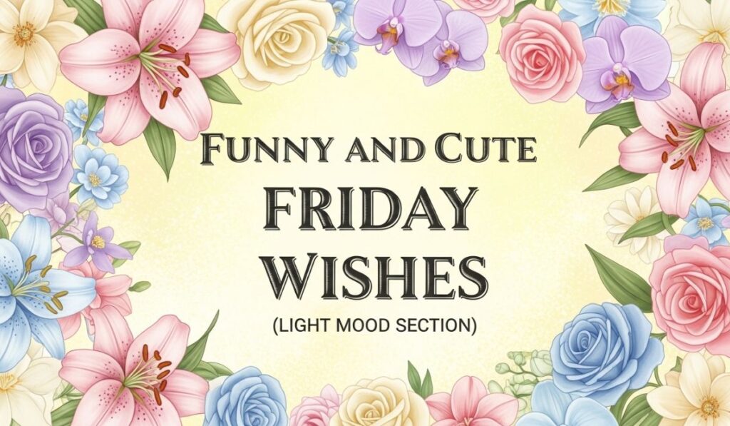 Funny and Cute Friday Wishes (Light Mood Section)