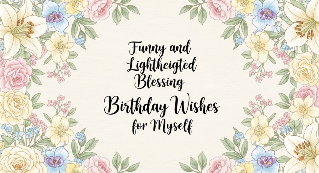 Funny and Lighthearted Blessing Birthday Wishes for Myself