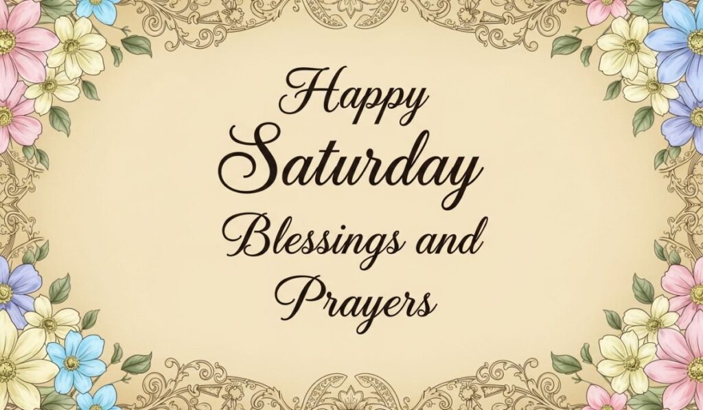 Happy Saturday Blessings and Prayers
