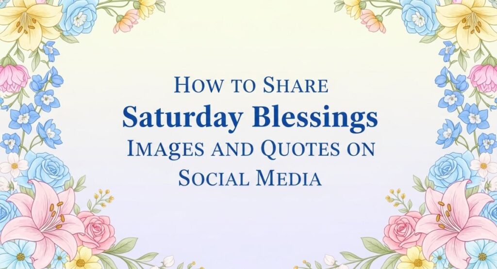 How to Share Saturday Blessings Images and Quotes on Social Media