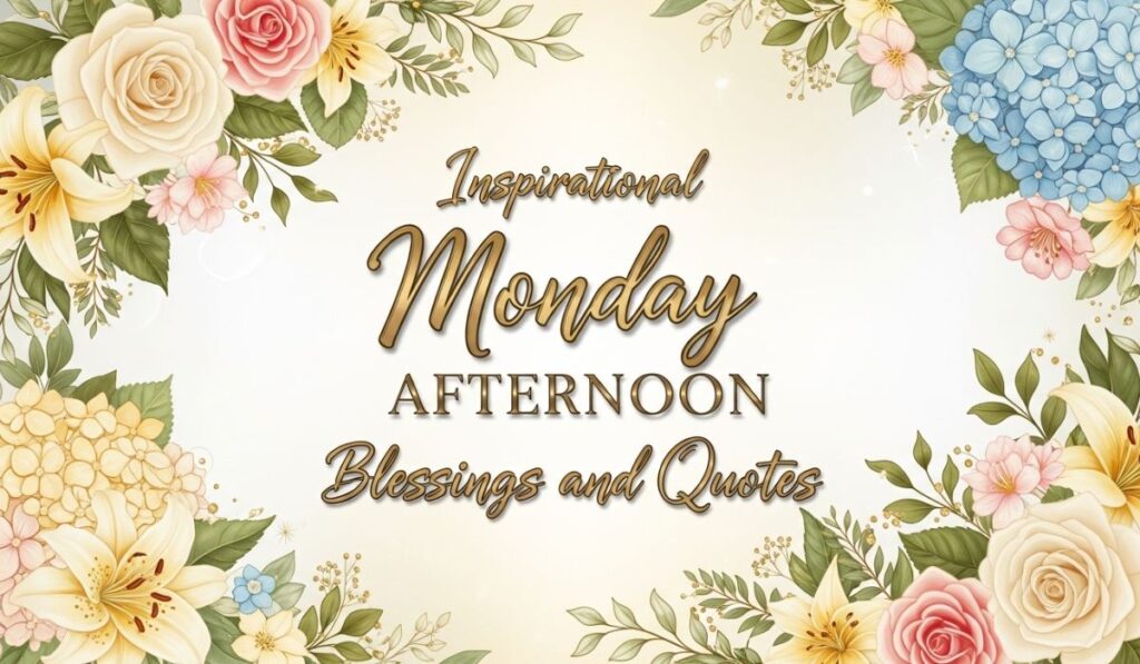 Inspirational Monday Afternoon Blessings and Quotes