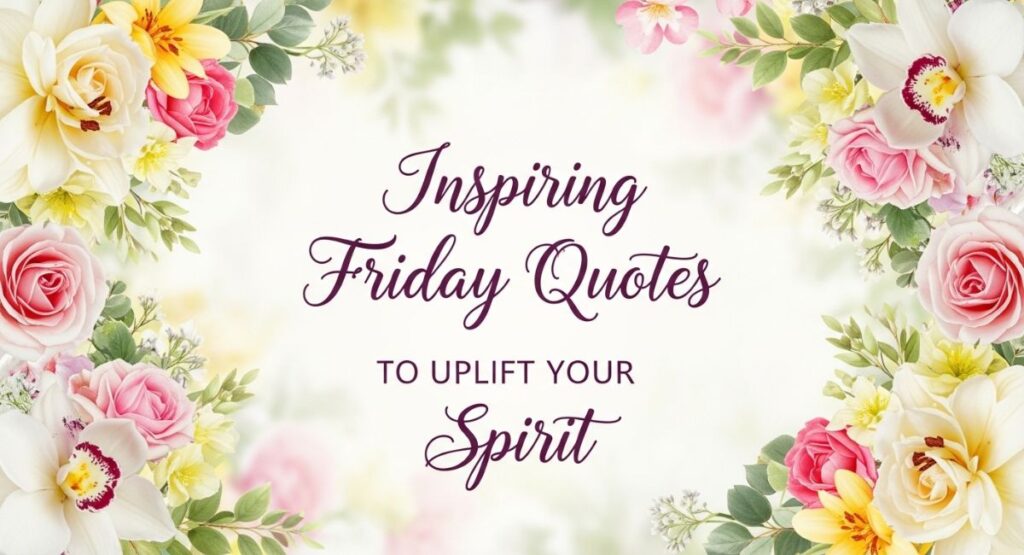 Inspiring Friday Quotes to Uplift Your Spirit
