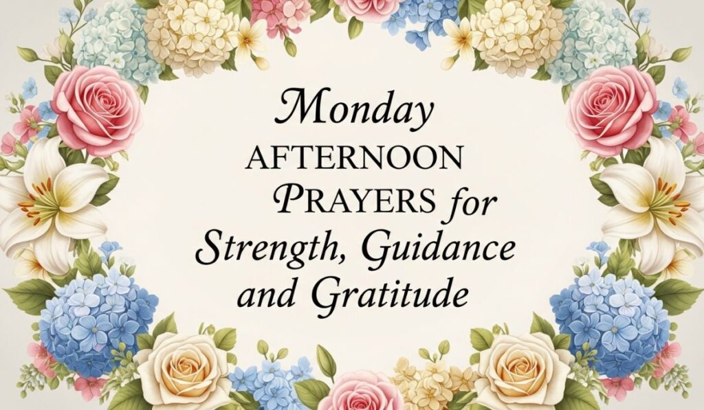 Monday Afternoon Prayers for Strength, Guidance, and Gratitude