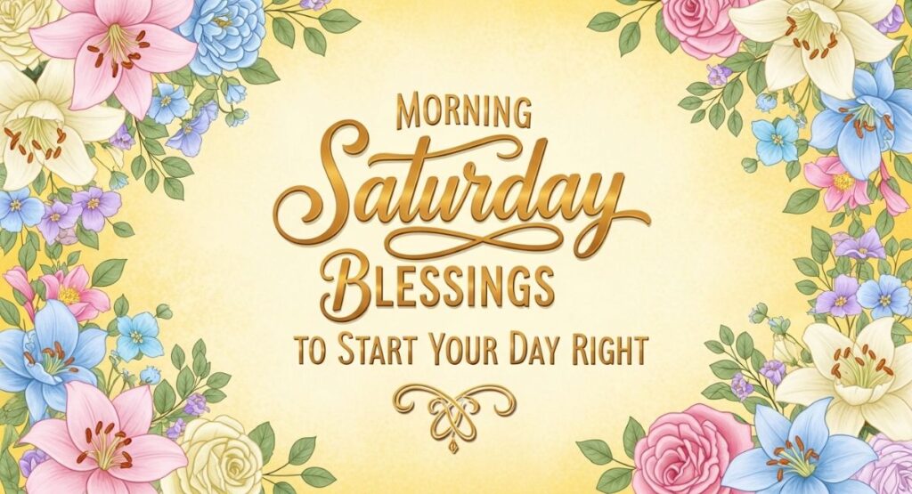 Morning Saturday Blessings to Start Your Day Right