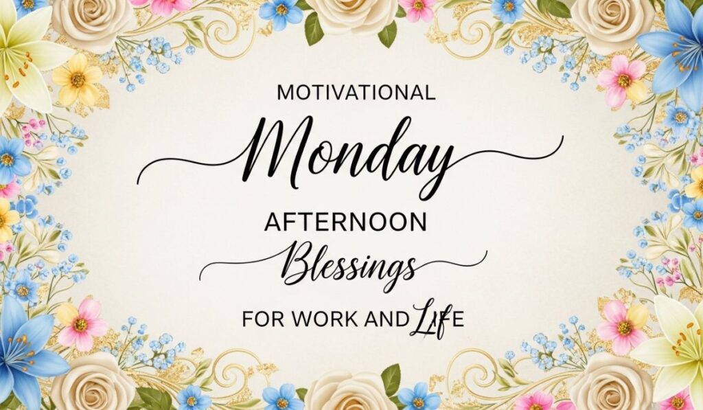 Motivational Monday Afternoon Blessings for Work and Life