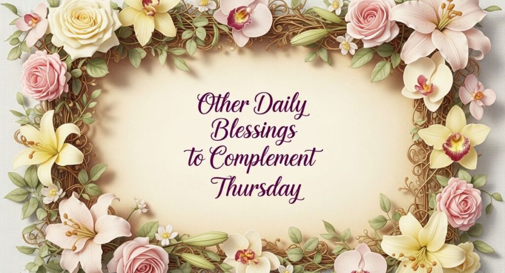 Other Daily Blessings to Complement Thursday