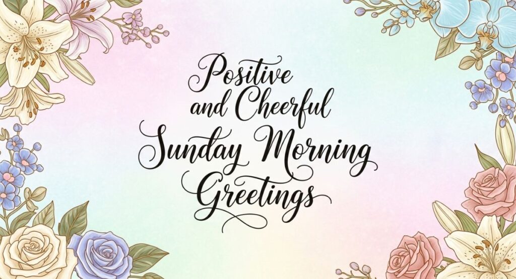 Positive and Cheerful Sunday Morning Greetings