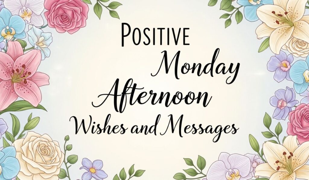 Positive Monday Afternoon Wishes and Messages