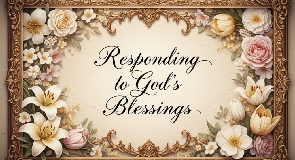 Responding to God’s Blessings