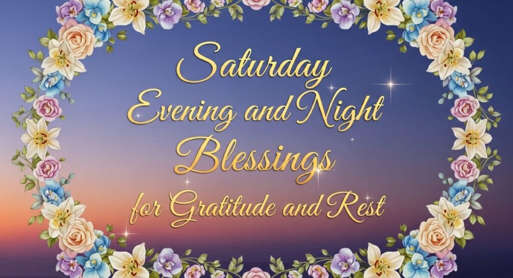 Saturday Evening and Night Blessings for Gratitude and Rest