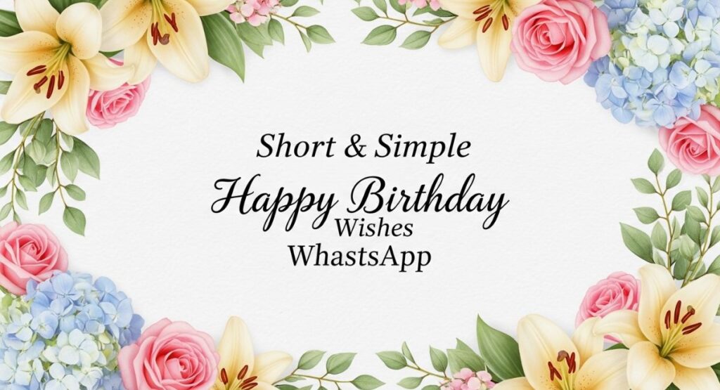 Short & Simple Happy Birthday Wishes WhatsApp
