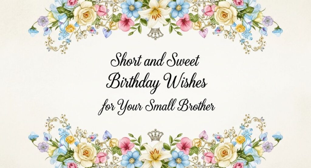 Short and Sweet Birthday Wishes for Your Small Brother