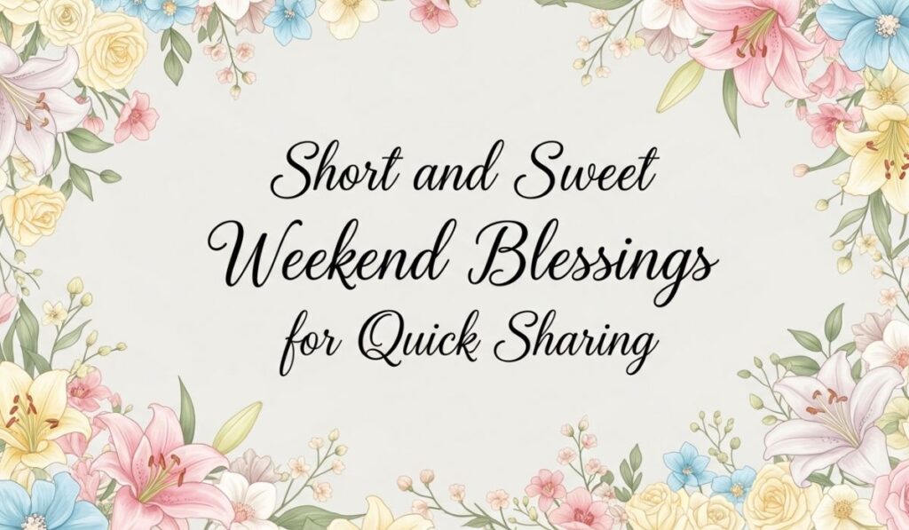 Short and Sweet Weekend Blessings for Quick Sharing