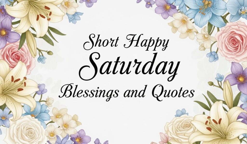 Short Happy Saturday Blessings and Quoates