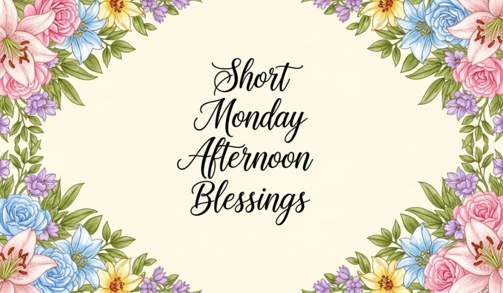 Short Monday Afternoon Blessings