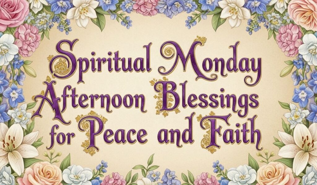 Spiritual Monday Afternoon Blessings for Peace and Faith