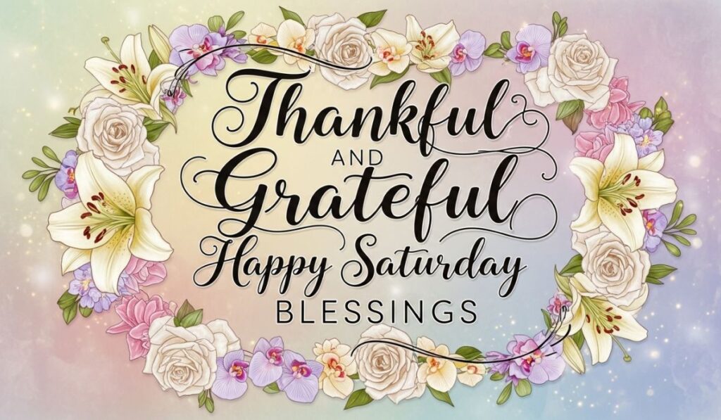 Thankful and Grateful Happy Saturday Blessings