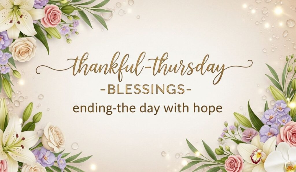 Thankful Thursday Blessings: Ending the Day with Hope