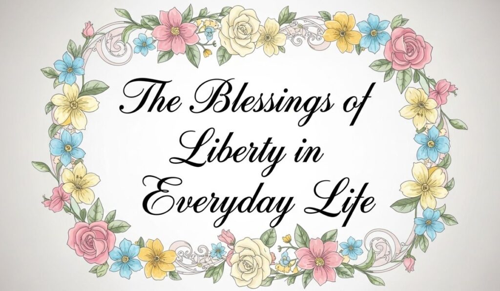 The Blessings of Liberty in Everyday Life