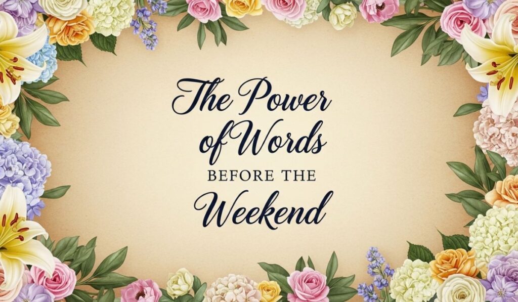 The Power of Words Before the Weekend