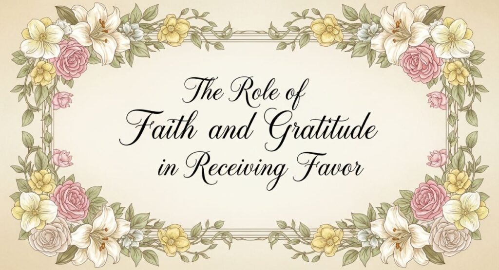 The Role of Faith and Gratitude in Receiving Favor