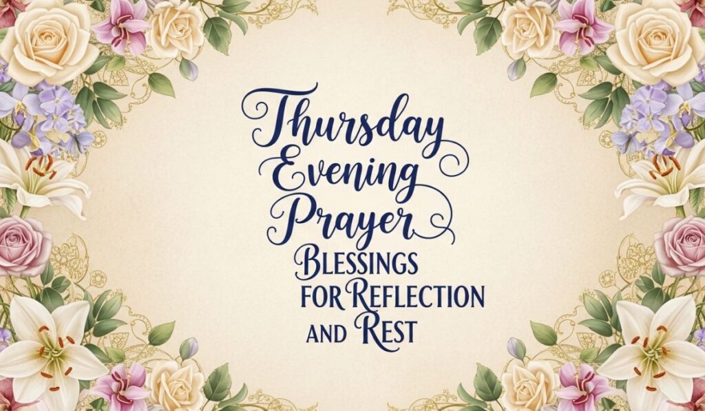 Thursday Evening Prayer Blessings for Reflection and Rest