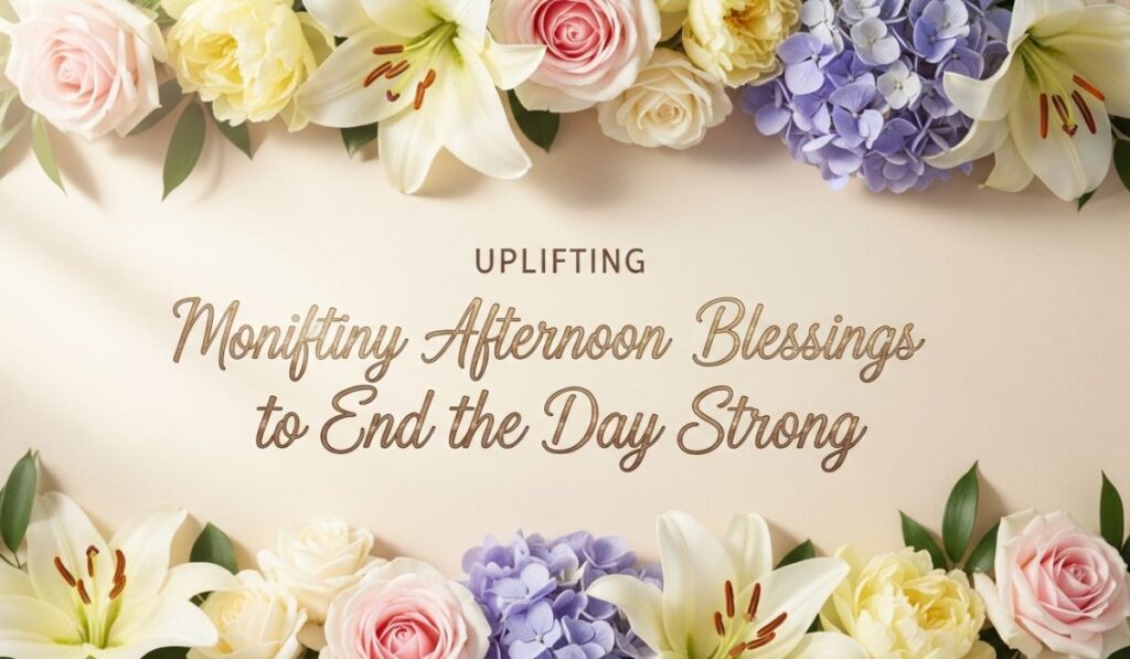 Uplifting Monday Afternoon Blessings to End the Day Strong