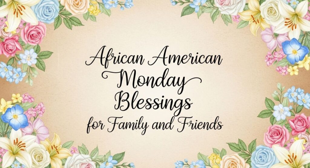 African American Monday Blessings for Family and Friends