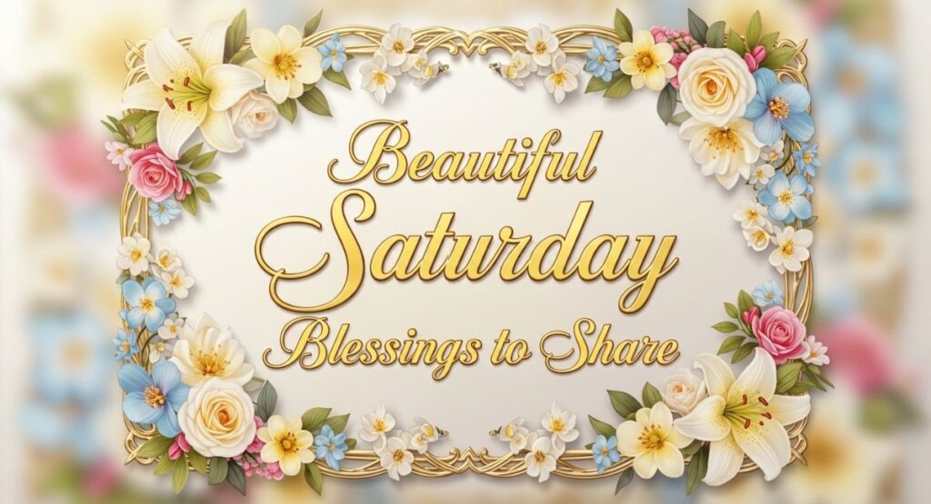 Beautiful Saturday Blessings to Share