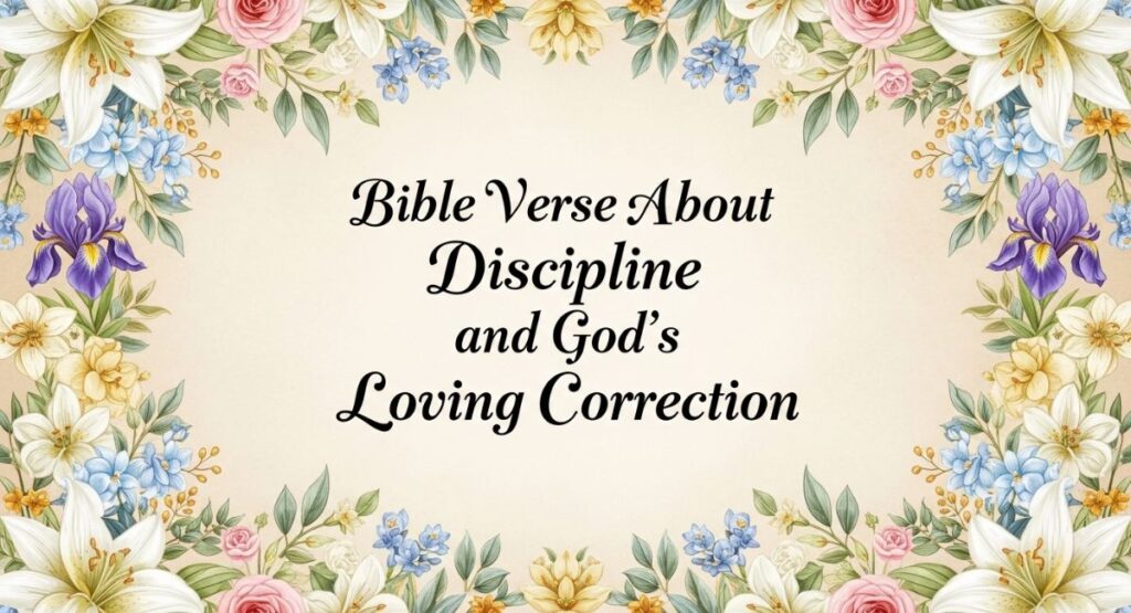 Bible Verse About Discipline and God’s Loving Correction