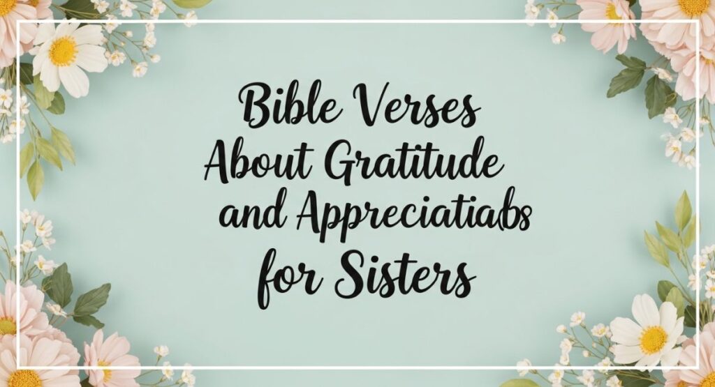 Bible Verses About Gratitude and Appreciation for Sisters
