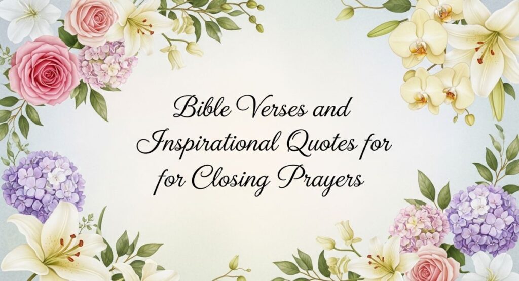 Bible Verses and Inspirational Quotes for Closing Prayers