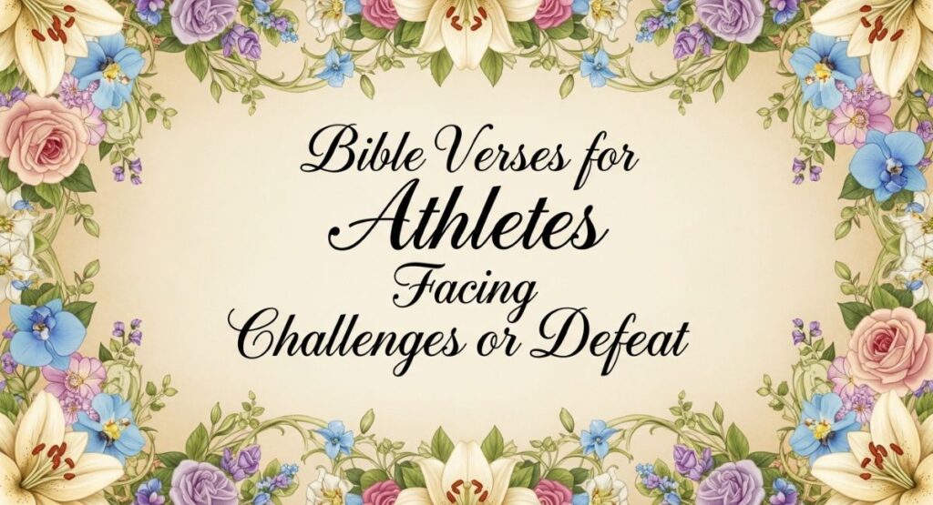 Bible Verses for Athletes Facing Challenges or Defeat