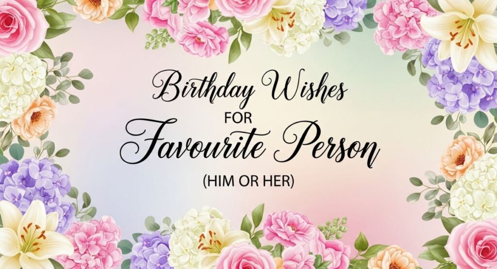 Birthday Wishes for Favourite Person (Him or Her)