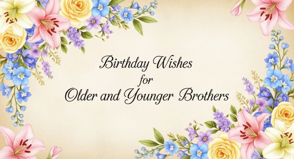 Birthday Wishes for Older and Younger Brothers