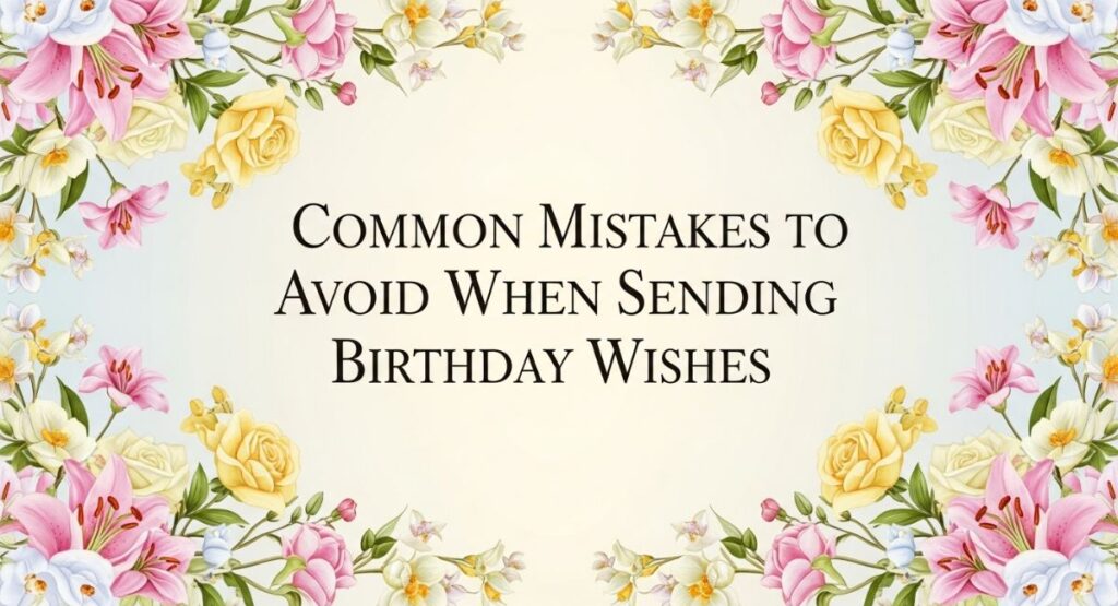 Common Mistakes to Avoid When Sending Birthday Wishes