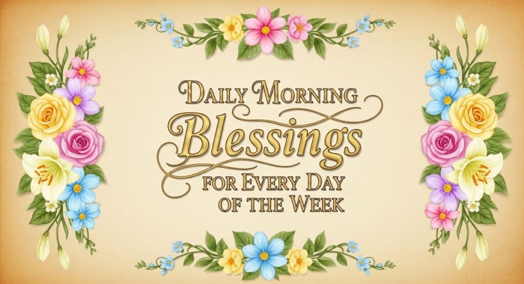 Daily Morning Blessings for Every Day of the Week