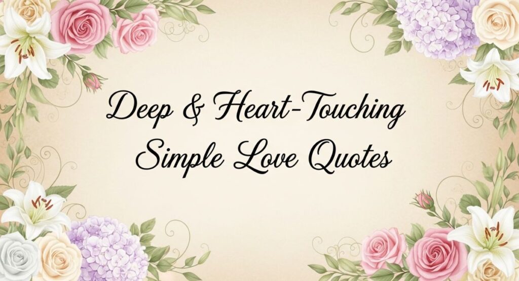 Deep & Heart-Touching Simple Love Quotes