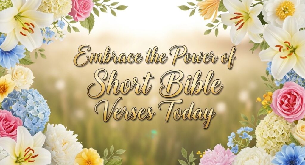 Embrace the Power of Short Bible Verses Today